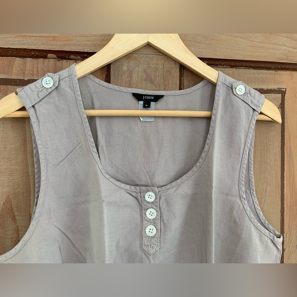 JCrew | cotton+linen grey shift dress - Picture 3 of 5